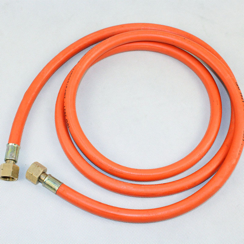 BS EN559 Orange Rubber LPG LP شیلنگ گاز ID سطح 6 و 13 میلی متر صاف