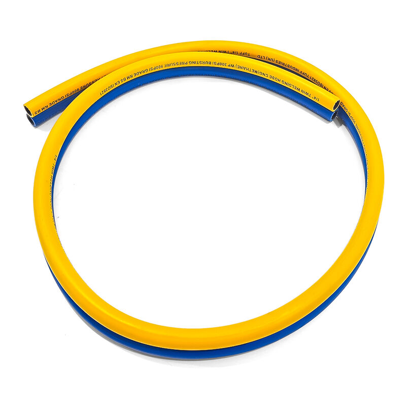 شیلنگ جوشکاری دوقلو سنگین با تقویت بافت فیبر و گواهینامه EN ISO 3821 برای کاربردهای اکسیژن استیلن