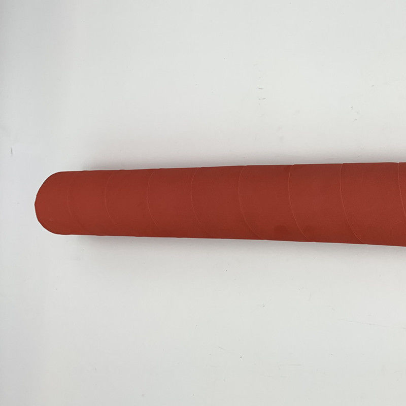 شیلنگ هوای لاستیکی سطح قرمز و زرد پیچیده شده با 4 لایه پارچه بافته 300psi