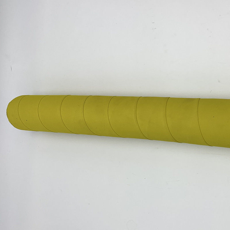 شیلنگ هوای لاستیکی سطح قرمز و زرد پیچیده شده با 4 لایه پارچه بافته 300psi